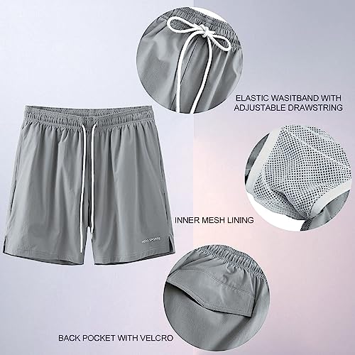 Image of HODOSPORTS Mens Swim Trunks 7 inch Quick-Dry Swim Shorts with Mesh Lining and Pockets