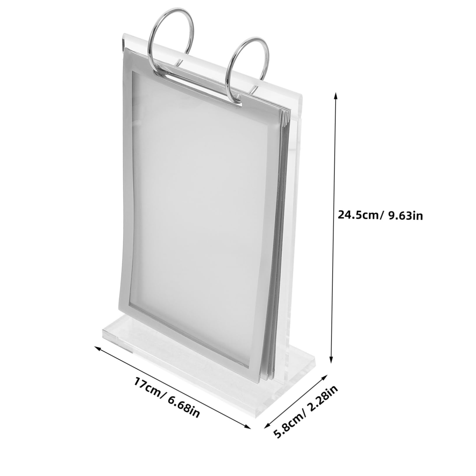 KALLORY Versatile Acrylic Menu Holder Flip Display Stand for Restaurant Hotel Exhibition