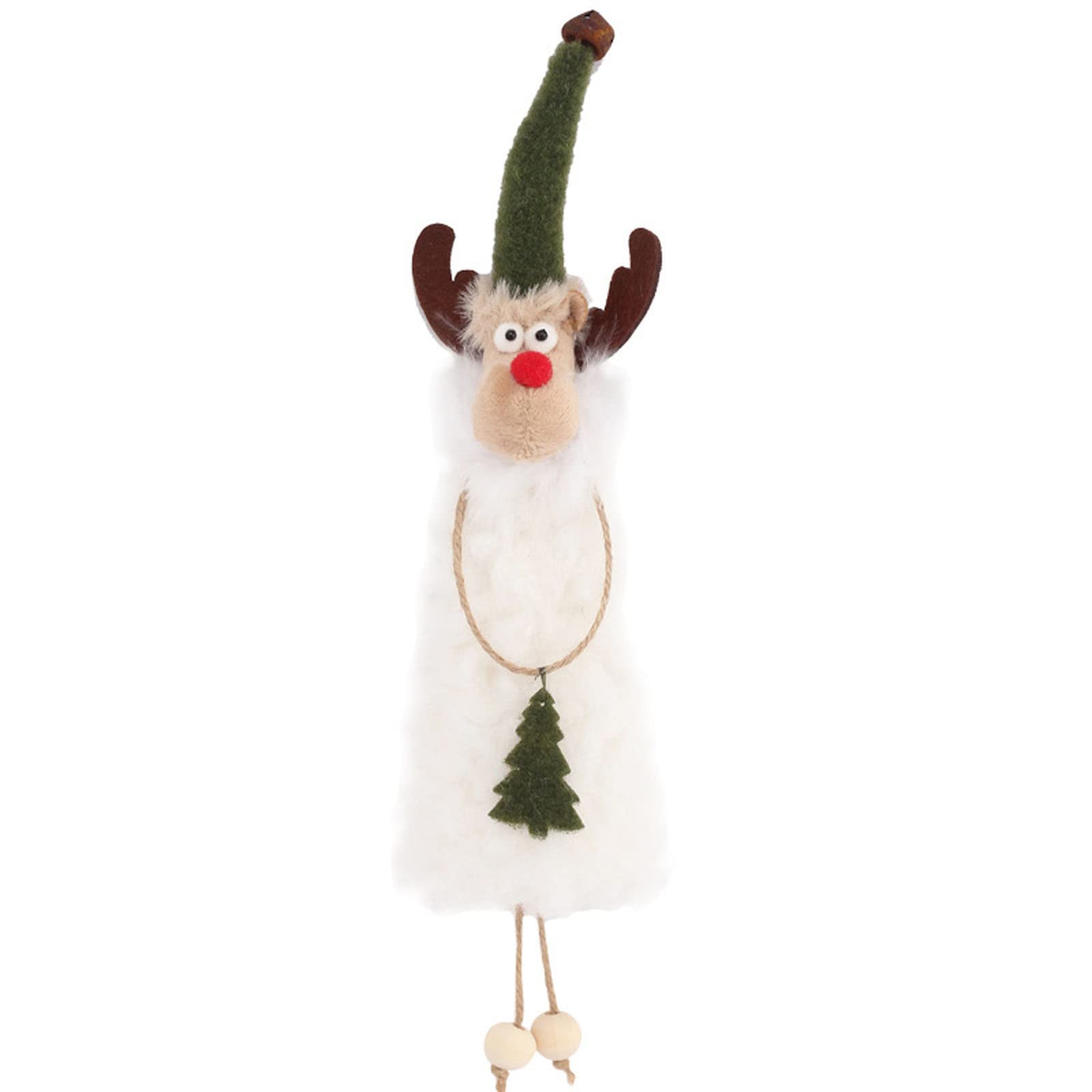Tsophreniq Christmas Elk for Doll Door Window Table Tree Holiday Season Decor Holiday Plush Figurine Ornament Cute Plush Elk Pendant Doll Decorative Themed Hanging Collectible