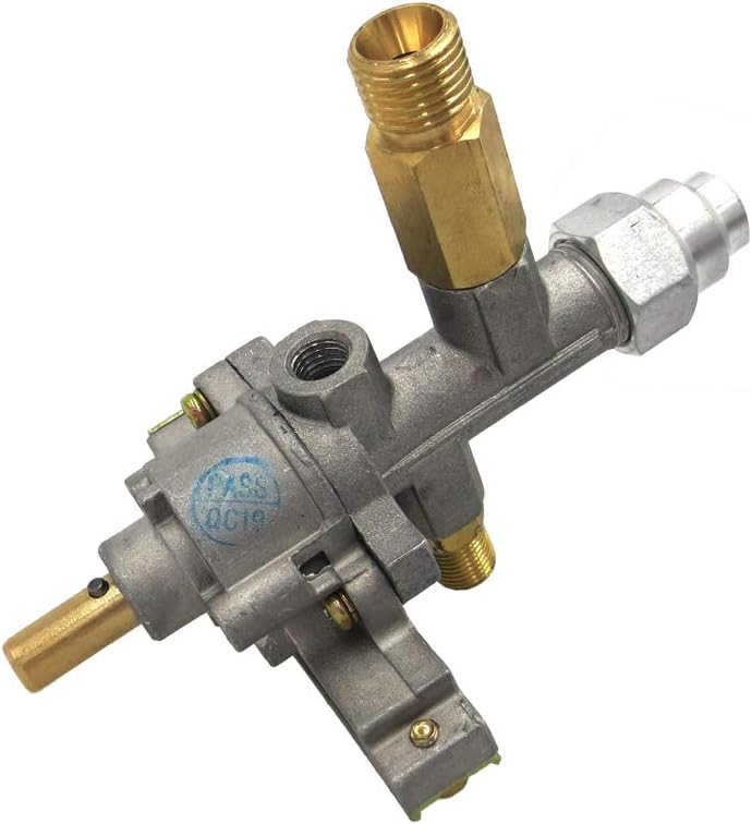 METER STAR Europe Standard Main Gas Control Valve System Assembly Kit with igniter Pilot Burner for Indoor Steak Oven Stove