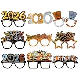 Dimensioni e materiali adatti: circa 15 x 14 x 13,50 cm, 5,89 x 5,50 x 5,78 cm. Gli occhiali di Capodanno sono realizzati in cartone, durevoli e resistenti all'usura. Perfetto come regalo per bambini, ottimo anche come accessorio fotografico per festeggiare il nuovo anno.