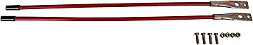 Buyers Products Company 27 in Red Blade Guides for Boss Snow Plows, High Visibility Replacement Kit Matching MSC01870 for Improved Plow Edge Awareness and Snow Control