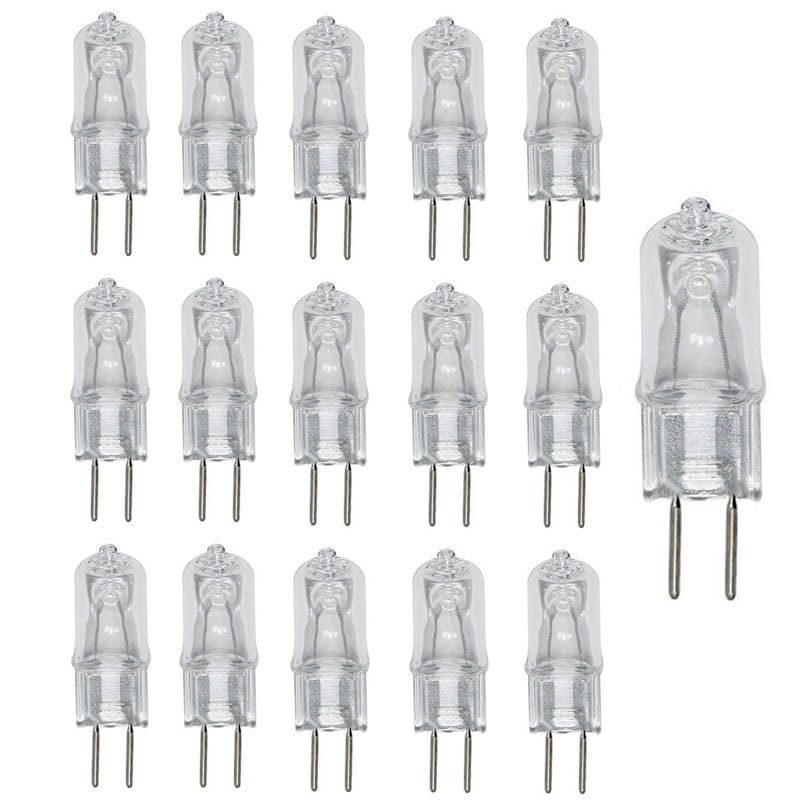 JZLBBC G5.3 Halogen Lamp 110V 20W Transparent G5.3 Halogen Bulb Dimmable Mechanical Work Light Bulb Warm White,20W,20Pc