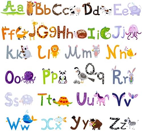Animal Alphabet Wall Stickers – Removable ABC Kids Decals For Nursery, Bedroom, Playroom - View #6
