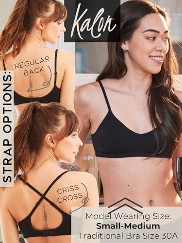 Image of Kalon Women's 4 Pack Demi Padded Bralette Wireless Comfortable Bra