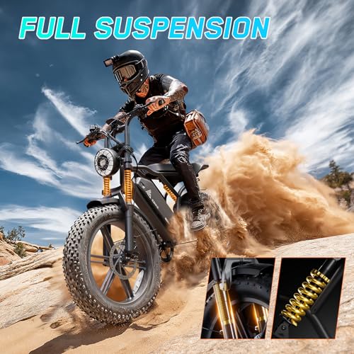 TST Electric Bike for Adults 1500W Peak 20" Fat Tire All- Terrain E-Bike 60 Miles Electric Dirt Bike - 48V 15 AH Battery Tested to Safety Tested to UL 2849 Powered Electric Bicycle - Image 3