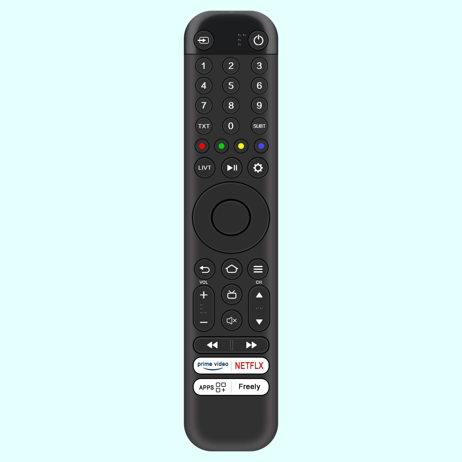 Télécommande RC833-CUB2 pour TCL Smart TV de remplacement noir