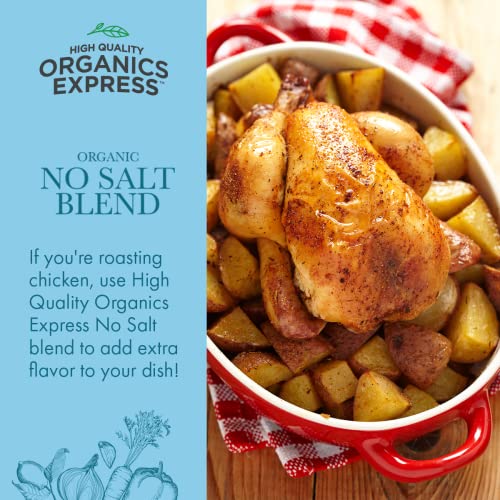No Salt All Purpose Organic Seasoning, 100% Sodium Free, No MSG, For Vegetables, Chicken, Fish, Salads, Eggs, Rice, Pasta - Non GMO, Kosher, Great Value 1 Lb