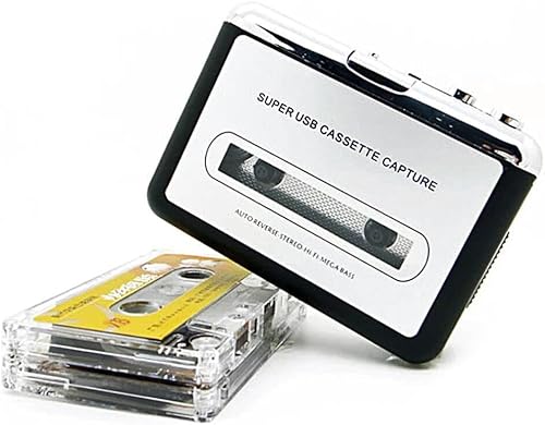 Reproductor de captura de casetes USB portátil, convertidor de cinta de casete a MP3, compatible con laptops y PC