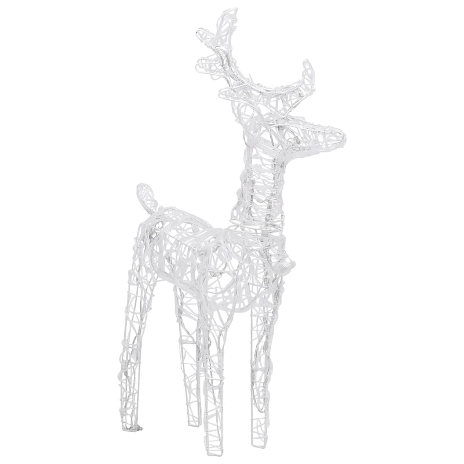 Tidyard LED-Rentiere 2 Stk.Weihnachtsdekoration Rentier Beleuchtet Weihnachtsdeko Weihnachten Lichterkette Außen Weihnachtsbeleuchtung 80 LEDs jedes Rentiers: 18 x 8,5 x 55 cm (L x B x H)