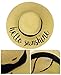 C.C Women's Paper Weaved Crushable Beach Embroidered Quote Floppy Brim Sun Hat, Hello Sunshine