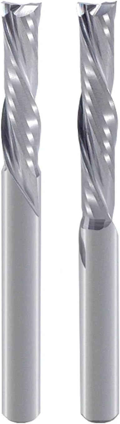 2pcs Carbide Spiral Router Bits 3.175mm 4mm 5mm 6mm Shank CNC UP Down Cut Compression End Mill for Wood MDF Engraving(2Pcs 4x22x45L)