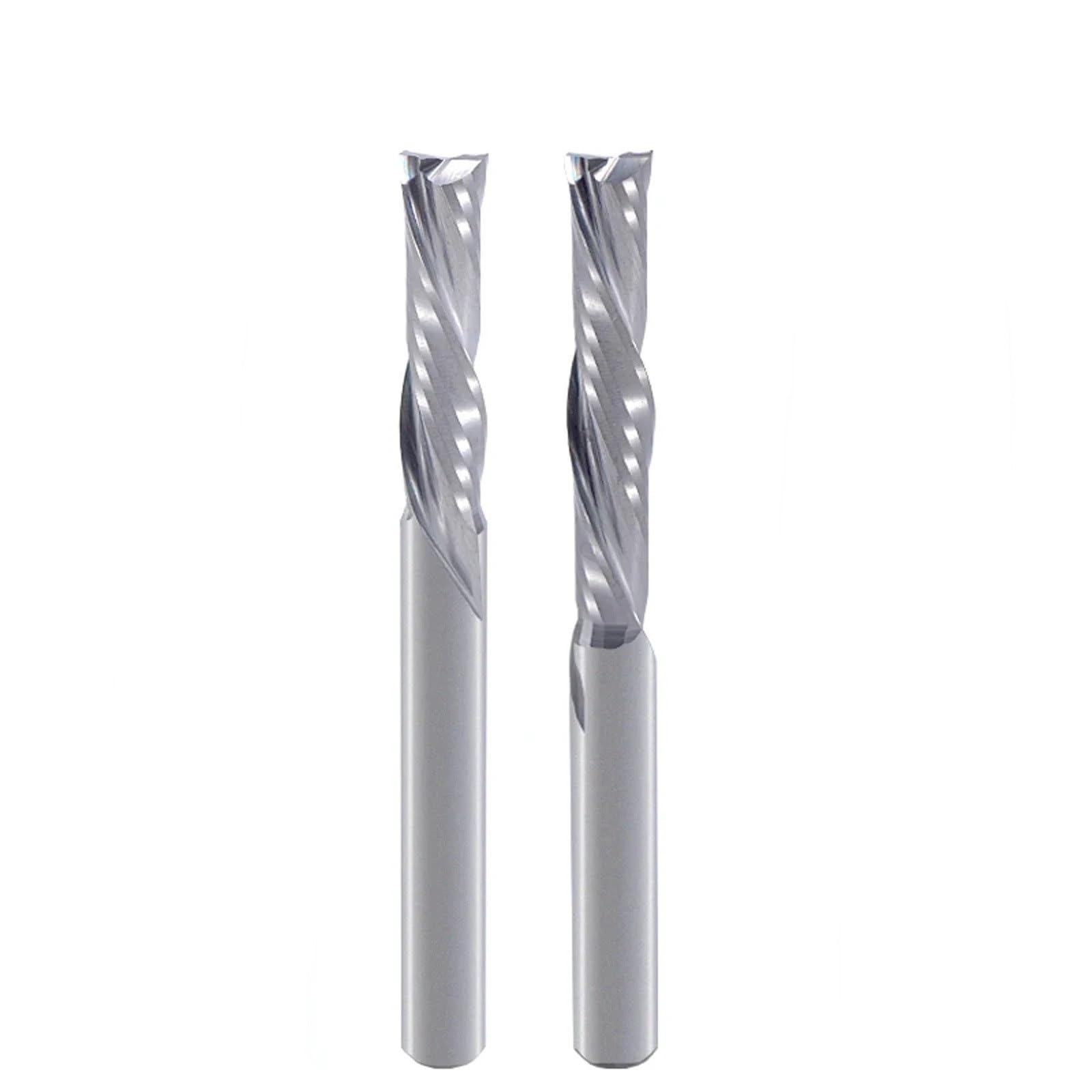 Fraise à compression CNC 3.175mm Lot de 2 mèche hélicoïdale carbure - 7