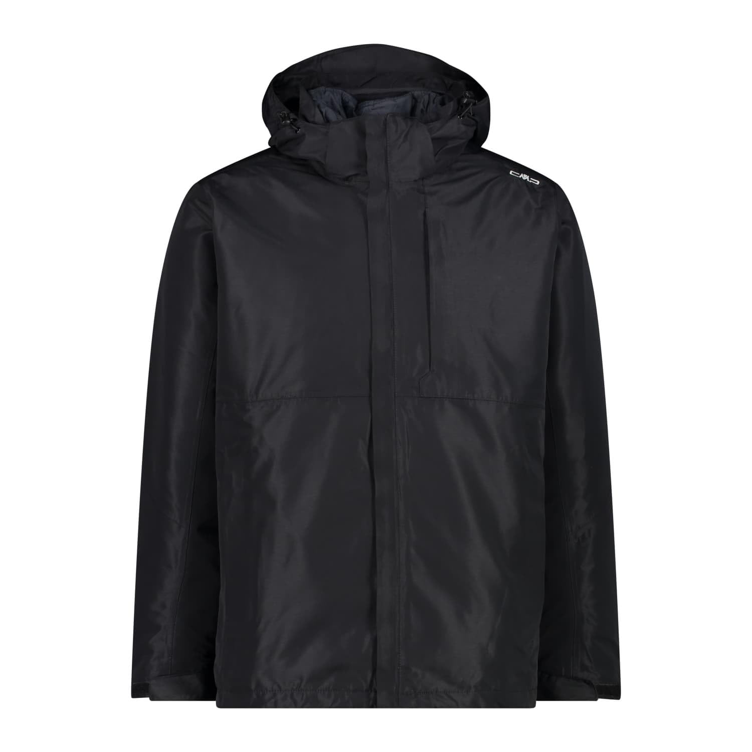 Cmp Unisex Basic Black Jacket Zip Hood Detachable Inn.jacket, 33Z1577d, 52, Man