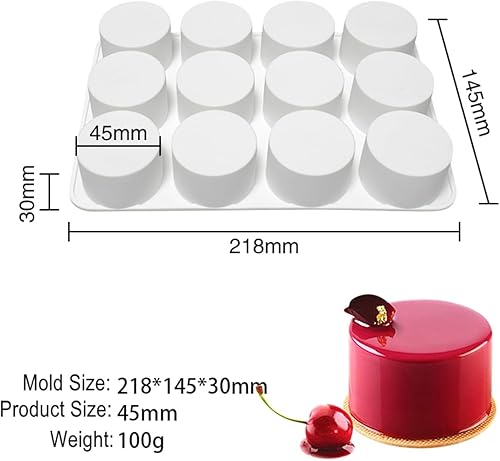 Miniatura 7 de Molde de silicona cilíndrica para jabón, moldes redondos de silicona para hacer jabón hecho a mano, barras de loción, chocolate, molde para pasteles