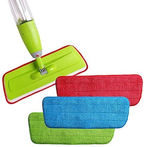 Dhruheer Multi Color Floor Cleaning Microfiber Cloth for Spray Mop Removable Washable Cleaning Pad (2) (B082TT156C) Amazon Price History, Amazon Price Tracker