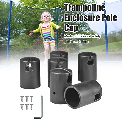 Alomejor 32mm Trampoline Pole Caps, Plastic Trampoline Pole for Flat Steel Sheet Top System2