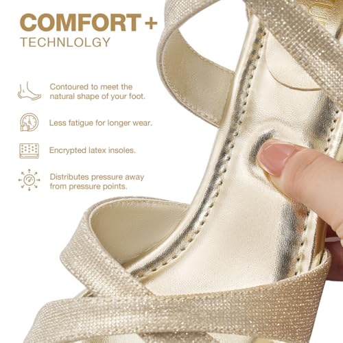 ZURIN Womens Chunky Low Heels Comfortable Open Toe Ankle Strap Heeled Sandals Strappy Block Heels Dress Shoes for Wedding Bridal Evening Party Prom2