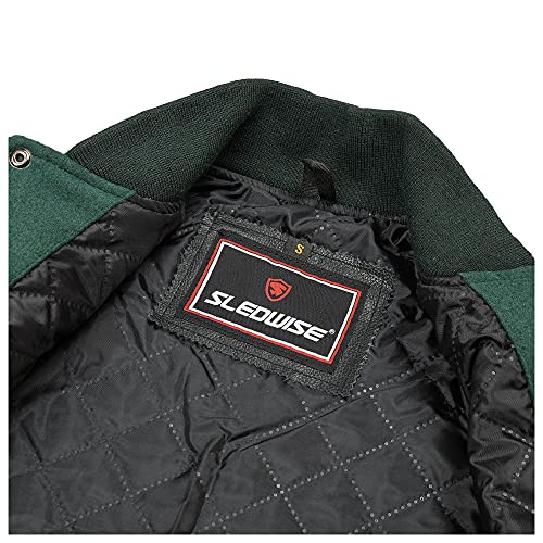 Image of Varsity Jacket Baseball Letterman Jacket- Wool and Leather Premium Quality Unisex Basketball Jacket