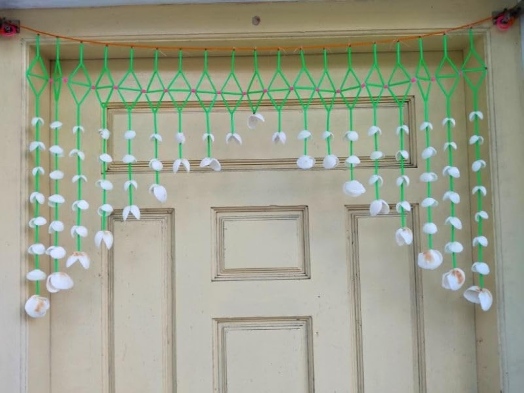 Traditional Handmade Seashell Toran, Ethnic Door Decoration