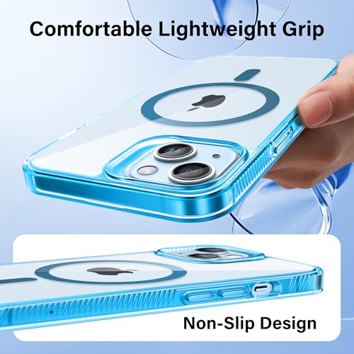 Supdeal Magnetic Clear Case for iPhone 15 Plus, 6.7", Blue by Supdeal - Used condition - Image 5