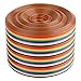Fydun 40P Flat Ribbon Cable, Colorful 1.27mm Spacing Pitch Rainbow Industrial Electrical Wire Width 5.08cm 2m (3 Meters Long)