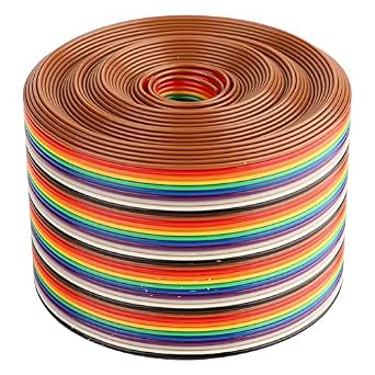 Uxcell 20 Pin 20 Way F/F Connector IDC Flat Rainbow Color Ribbon Cable 2pcs Uxcell 20 Pin 20 Way F/F Connector IDC Flat Rainbow Color Ribbon Cable 2pcs