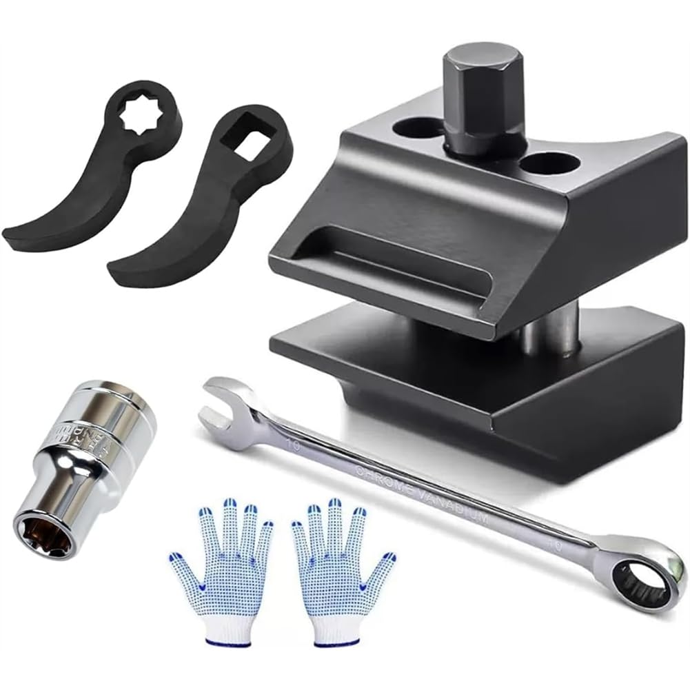 Ijsdnvjndx As Shown Automotive Suspension Strut Separator Tool Kit Included A Pry Bar Wrench Adapter And Protective Gloves