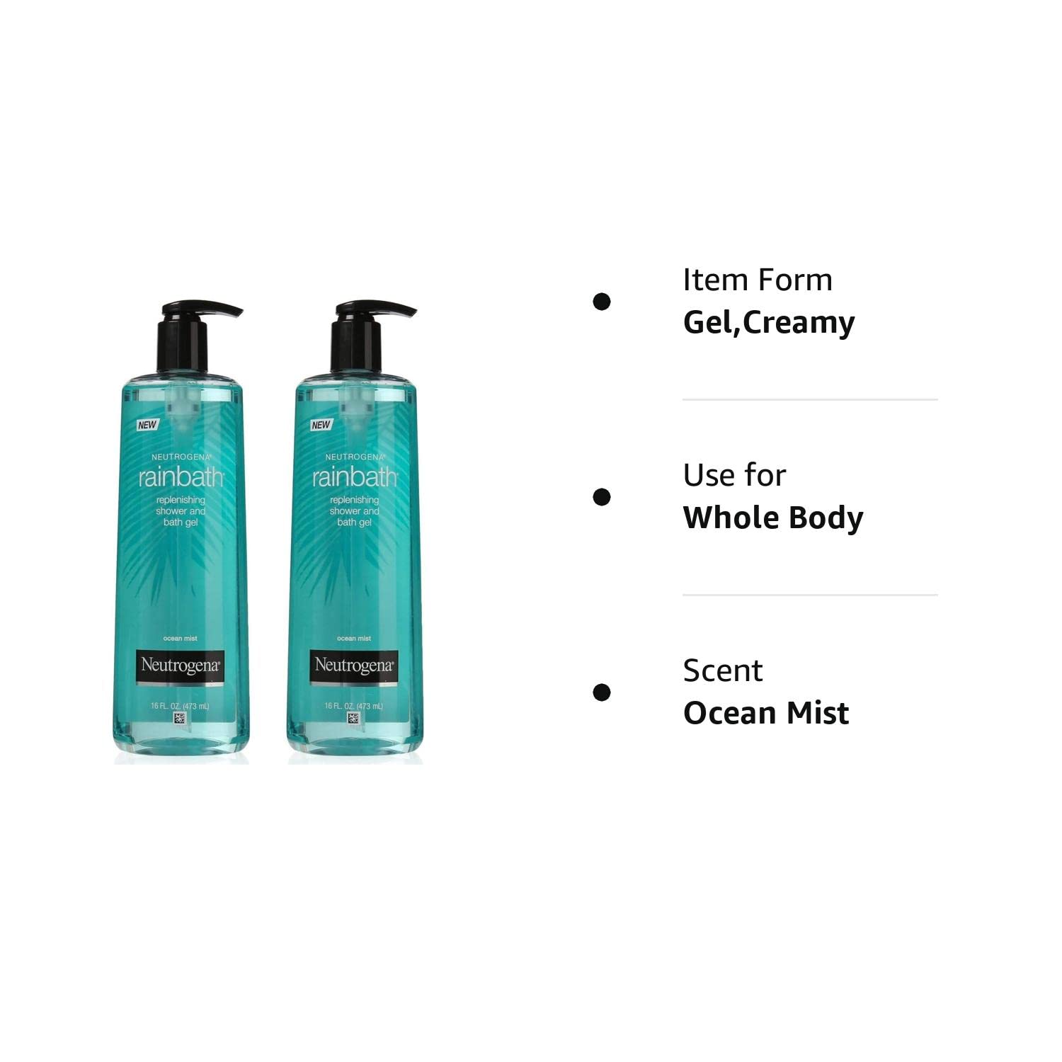 Condition photo showing As Is for neutrogena rainbath 16 ounce ocean mist shower & bath gel (473ml) (1pack)