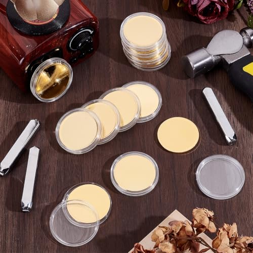 Monedas de desafío para grabado láser OLYCRAFT de 40 mm, lote de 30 piezas doradas en blanco 5