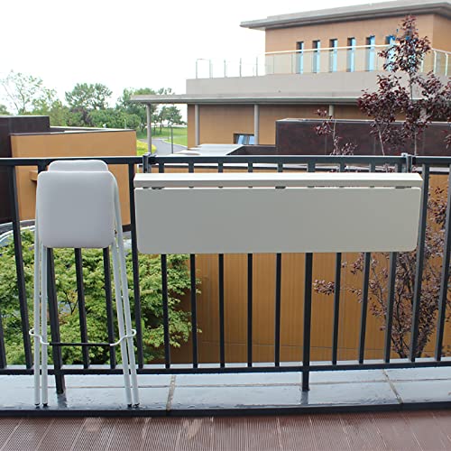 Tables d'appoint et table pliante murale de terrasse réglable suspendue - 5