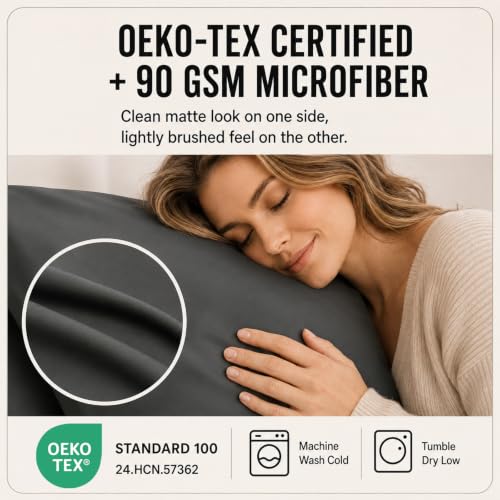 Image of CozyLux 6-Piece Cal King Sheet Set, Fits 18-21 Inch Mattresses, Oeko-TEX