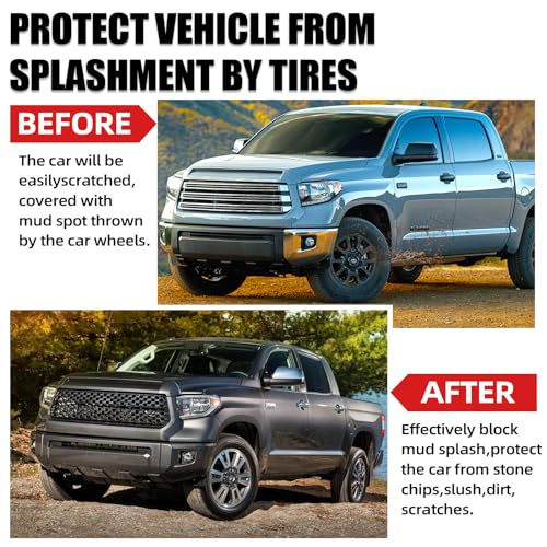 Image of Mud Flaps Compatible with Tundra 2022-2024 Mud Guards Splash Guards Tire Protector Mudguard No Drilling Required Mudflaps Accessories