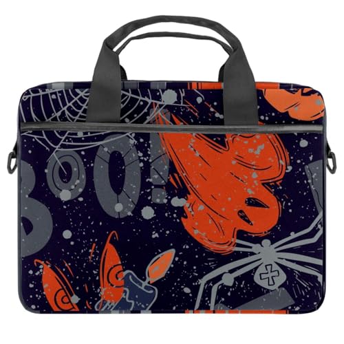 Sac à bandoulière pour ordinateur portable 13 13.3 14.5 pouces motif Halloween multicolore