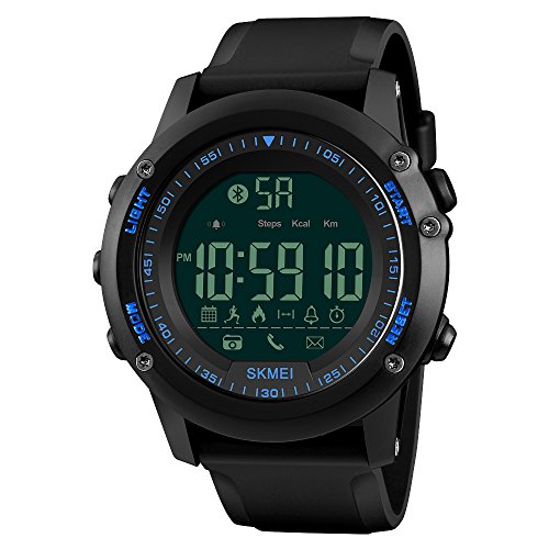 Smart Bluetooth Uhren, farsler 50 m Wasserdicht Sport Uhr, Kalorien Track Schrittzähler Herren 's Digital wirstwatch, Multifunktions Fernbedienung