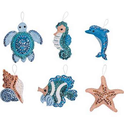 Bucilla Felt Ornaments KIT Under SEA, lace, One Size, Under the Sea - Image 2