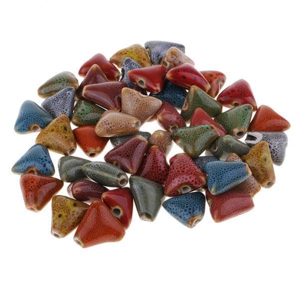 SNAPPSY 3x50 Pieces Flower Glaze Ceramic Beads Porcelain Bead for DIY Bracelet 15mm-picture-3