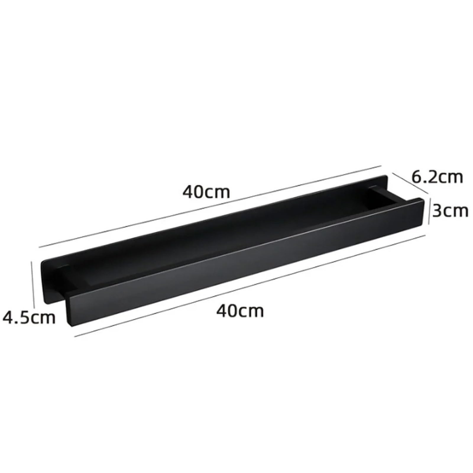 Toallero Toallero de Barra con Soporte Adhesivo, Negro, Acero Inoxidable 304, for Montaje en Pared, for Lavabo, Cocina, baño, toallero(Black)