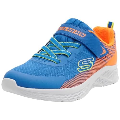 Skechers Zapatillas para niño, Royal Textile - Ribete sintético Naranja, 27 EU