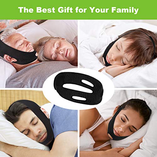 Anti Snoring Chin Straps, Anti Snoring Devices, Ajustable Stop Snoring Solution Snore Reduction Sleep Aids, Snore Stopper Chin Straps Snore Relief for Men Women Snoring Sleeping Mouth Breather