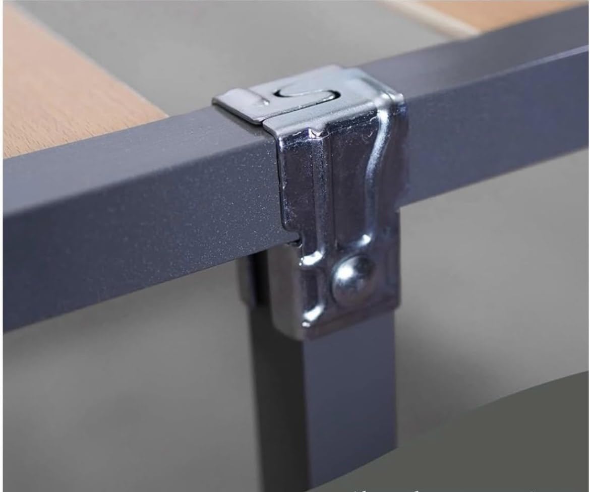 Genérico Patas Cuadradas de Acero para Somier, Fabricadas en España, Alta Resistencia (40x30mm Agarre x 35cm Altura)