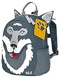 PFC-frei Jack Wolfskin Kinder LITTLE JACK bequemer Kinderrucksack, storm grey, ONE SIZE