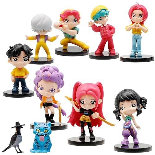 Image of 10-Piece K-pop Idol Mini Doll Figurine Set – Cute Collectible Display Decor, Birthday for K-pop Fans & Collectors