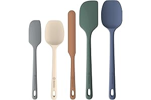 5-Piece Silicone Spatula Set: Upgrade Your Cooking Experience with Heat Resistance and Durability