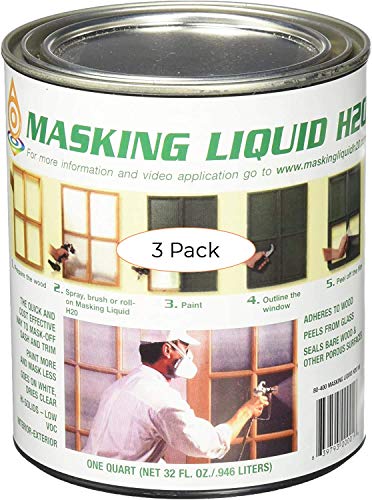 Image of Available 157026 80-400-4 H20 Masking Liquid, 1 Quart, Clear (Three Pack)