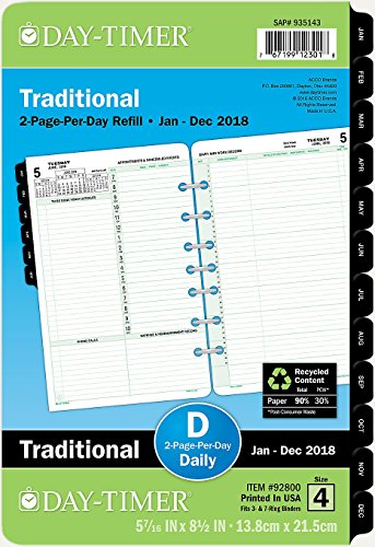 Télécharger Day-timer recharge Agenda journalier 2017, DE deux pages par jour, EN Vrac, 5–1/2 x 8–1/5,1 cm Gratuit