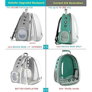   Front-Expandable-Cat-Backpack-Fit-up-to-20-lbs-Space-Capsule-Bubble-Window-Pet-Carrier-Backpack-for-Large-Fat-Cat-and-Small-Puppy