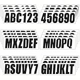 UanofCn 3' Boat Registration Numbers and Letters Sticker A-Z Letters & 0-9 Numbers Custom Personalized DIY for Boats & Personal Watercraft Pack of 4 Sets Black