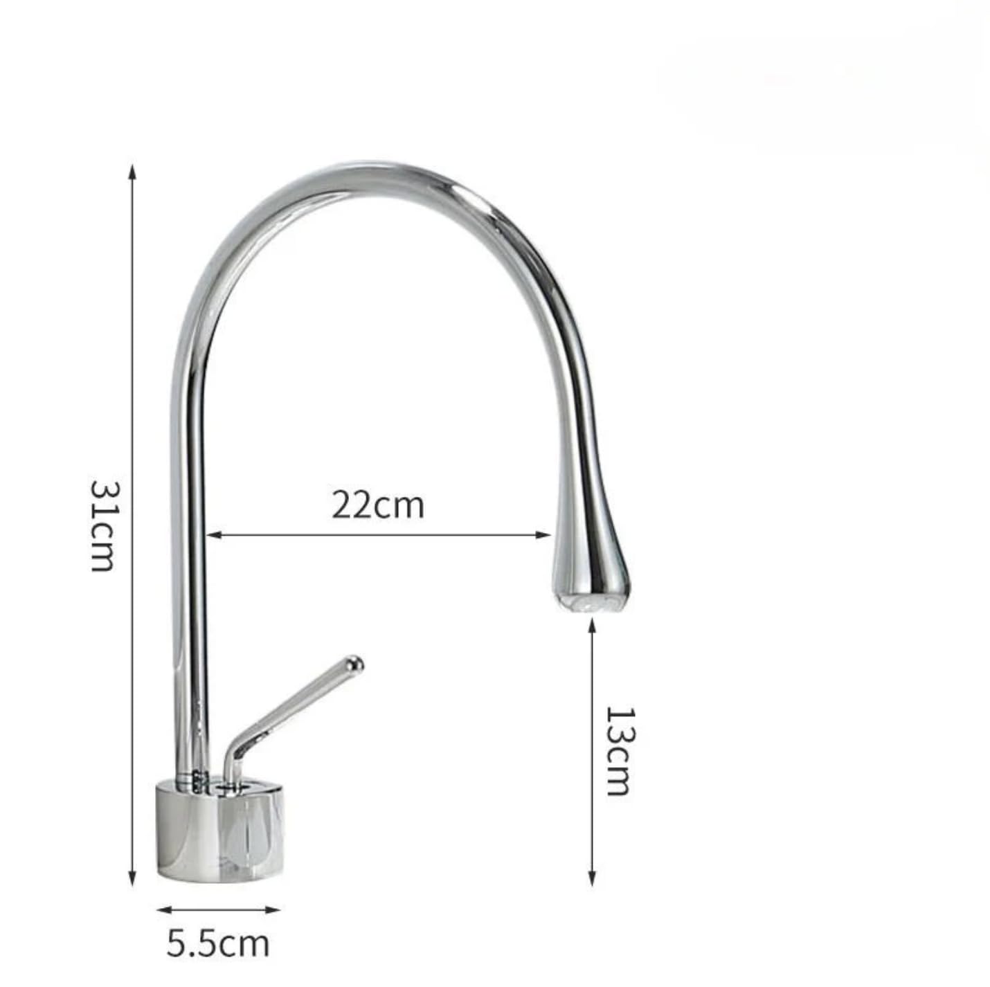 Robinet de lavabo sur plage B201CH – Laiton chromé – Collection Erymanthe – Moderne et pratique