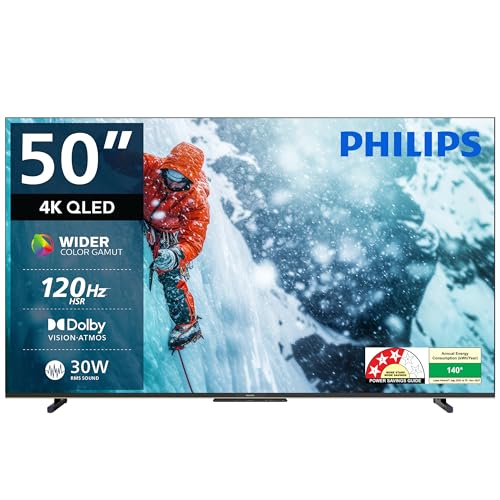 Image of Philips 127 cm (50 inches) 8100 Series 4K Ultra HD Smart QLED Google TV 50PQT8100 /94